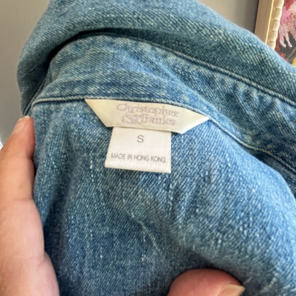 SOLD Christopher & Banks Embroidered Denim Shirt with Snowman Design Hol - Picture 12 of 12